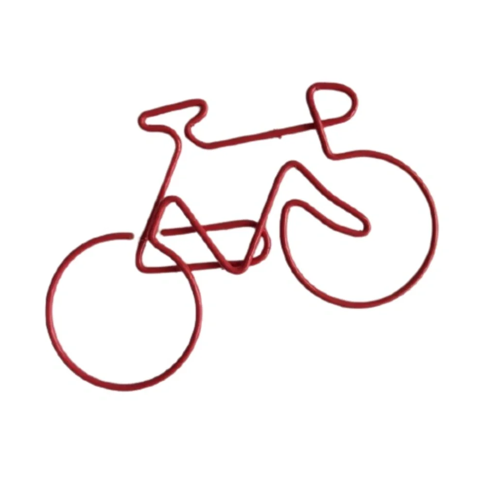 Bookmark bicycle red paper clip bike